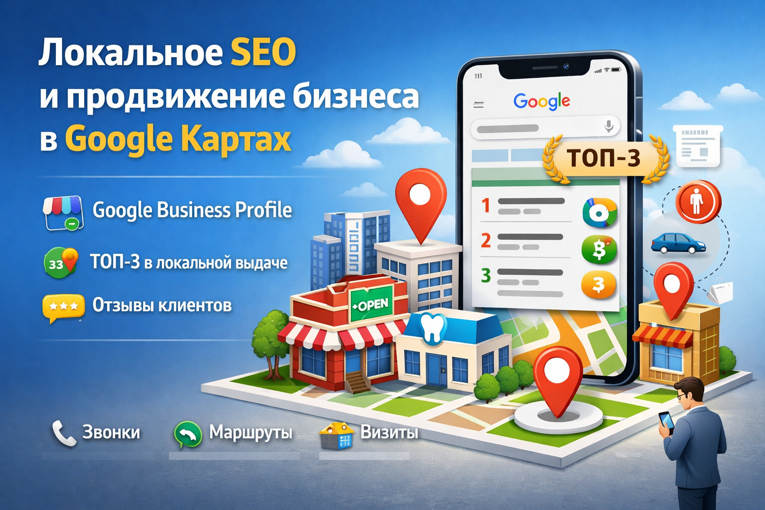 локальное seo и продвижение бизнеса в google картах
