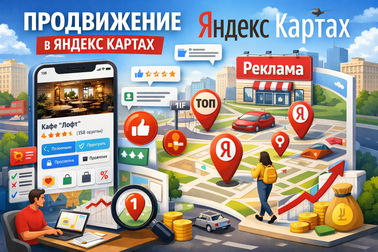 Продвижение бизнеса в Яндекс Картах через Яндекс Бизнес