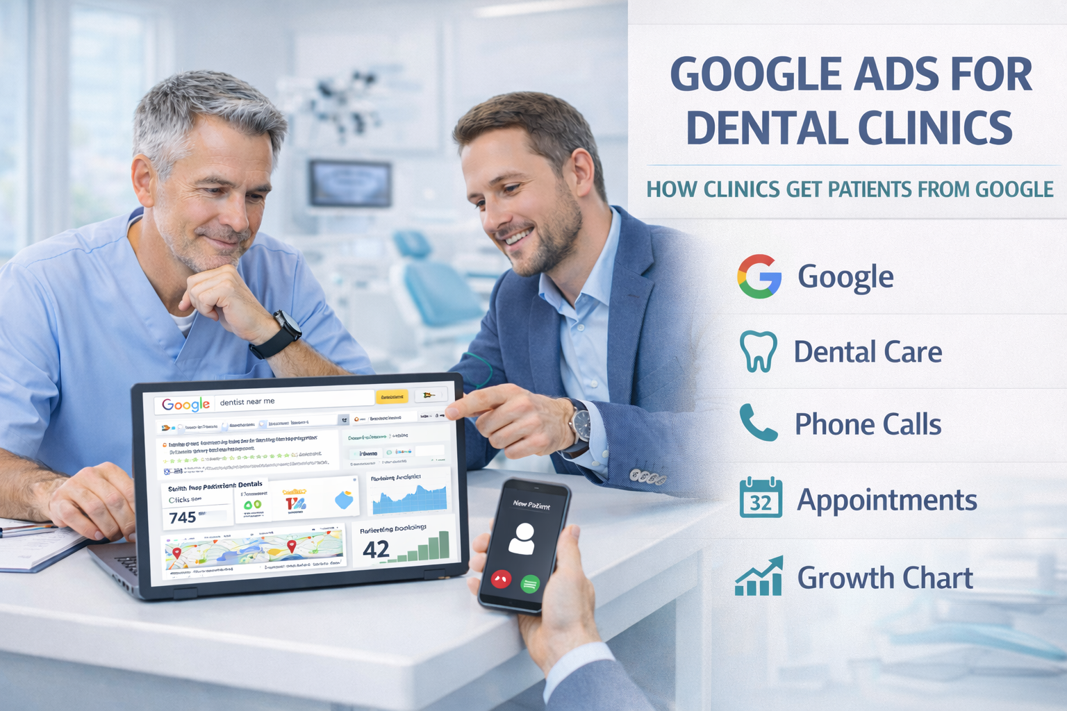 Google Ads для стоматологии — реклама стоматологической клиники в поиске Google для привлечения пациентов