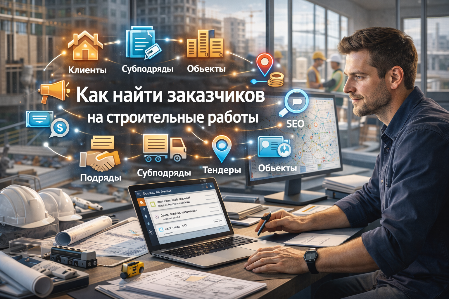 Как найти заказчиков на строительные работы: подрядчик анализирует каналы поиска объектов, подрядов и строительных клиентов