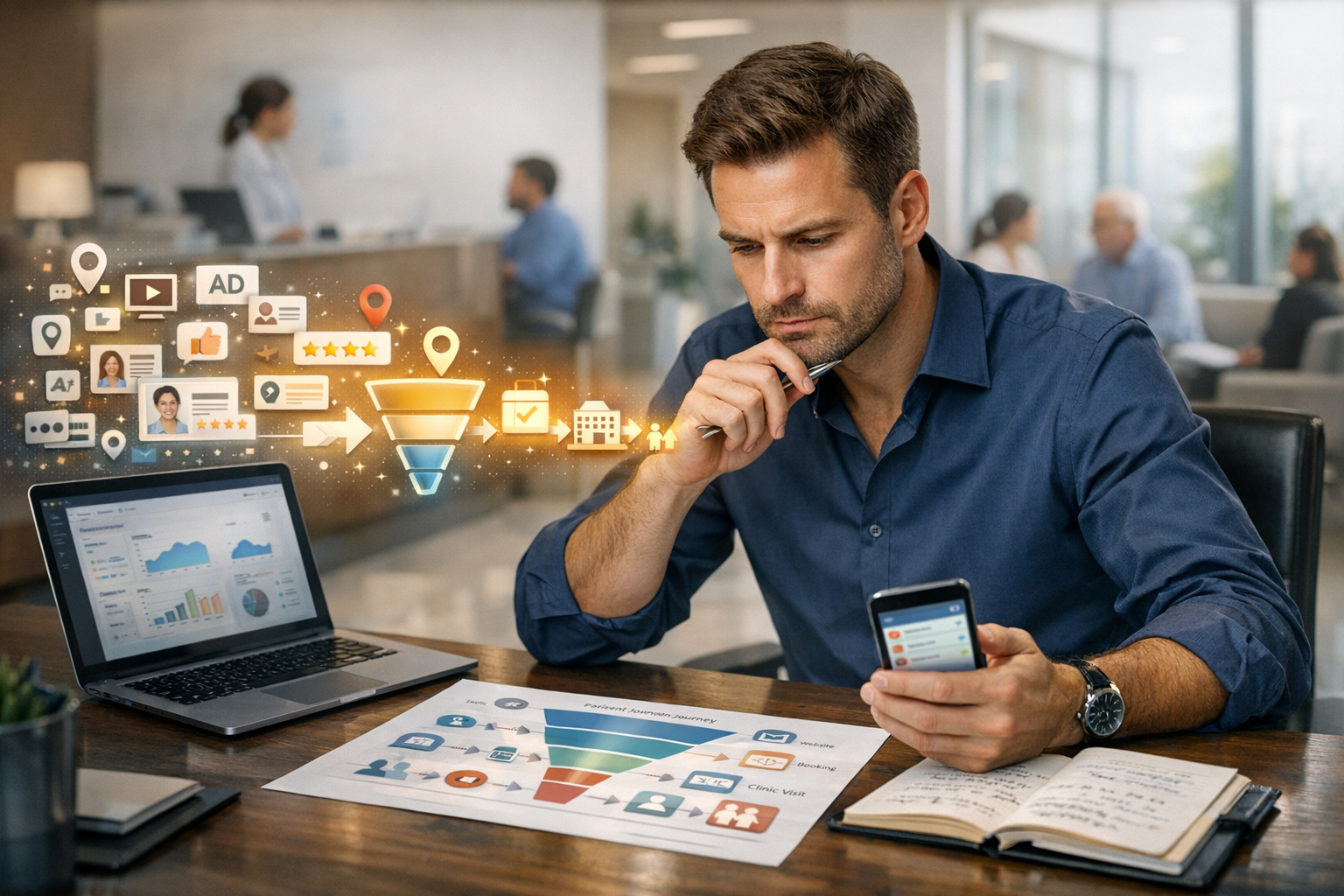 Маркетинг медицинской клиники: стратегия привлечения пациентов, реклама, аналитика и рост записей