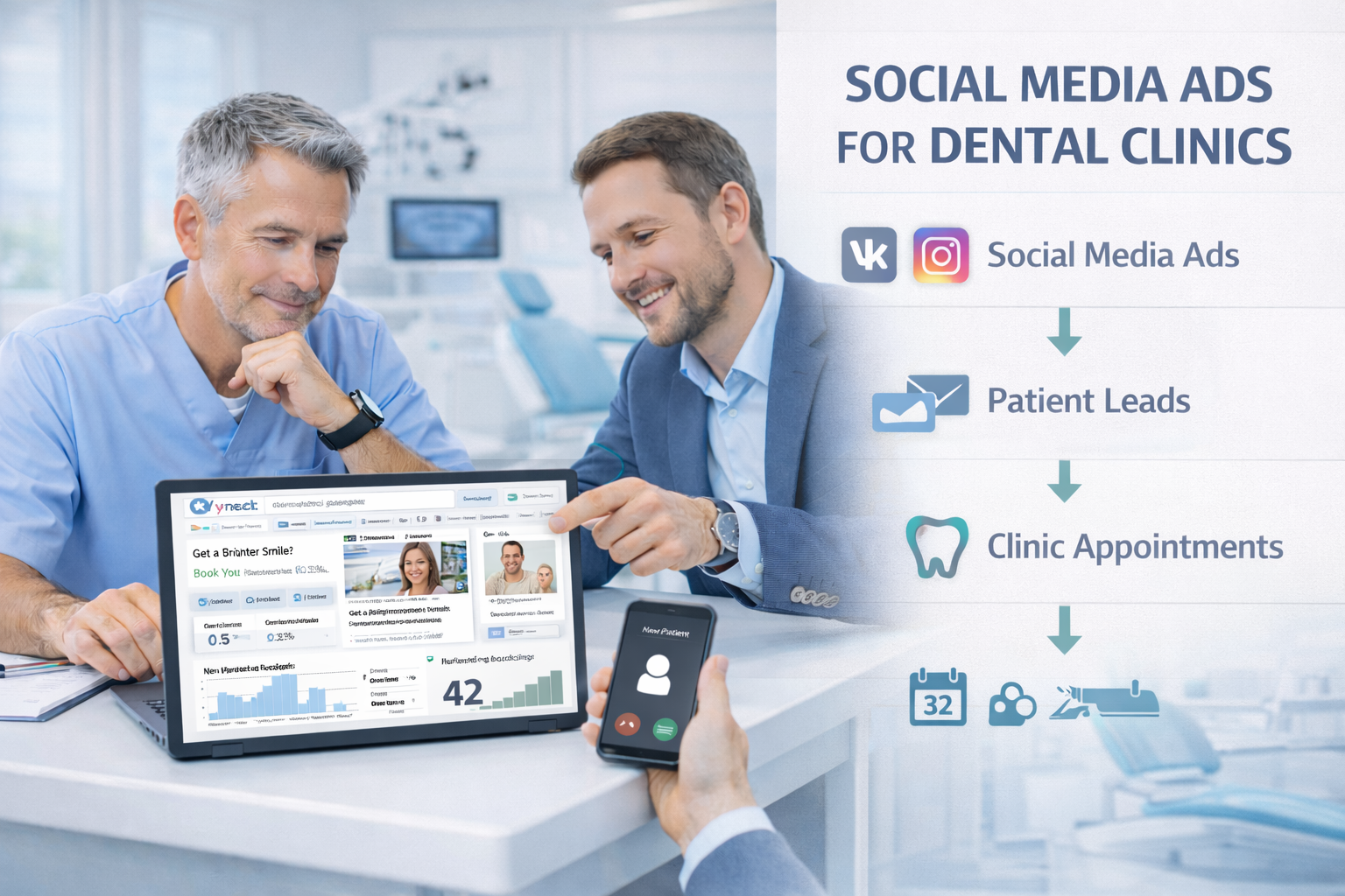 таргетированная реклама стоматологии в VK и Instagram привлечение пациентов из соцсетей